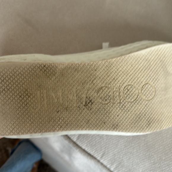 Jimmy Choo White High-Top Women's Sneakers - Picture 5 of 13